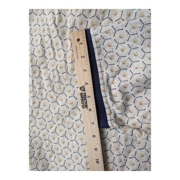 Grand Slam Mens XL Performance Golf Polo Shirt Golf Ball Print Blue Beige - Picture 7 of 11